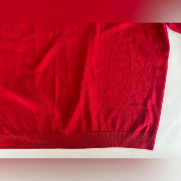 NEW- Big Mens 4XB Hart Schaffner Marx Long Sleeve Sweater V-Neck Wool Red $100 - Picture 2 of 8